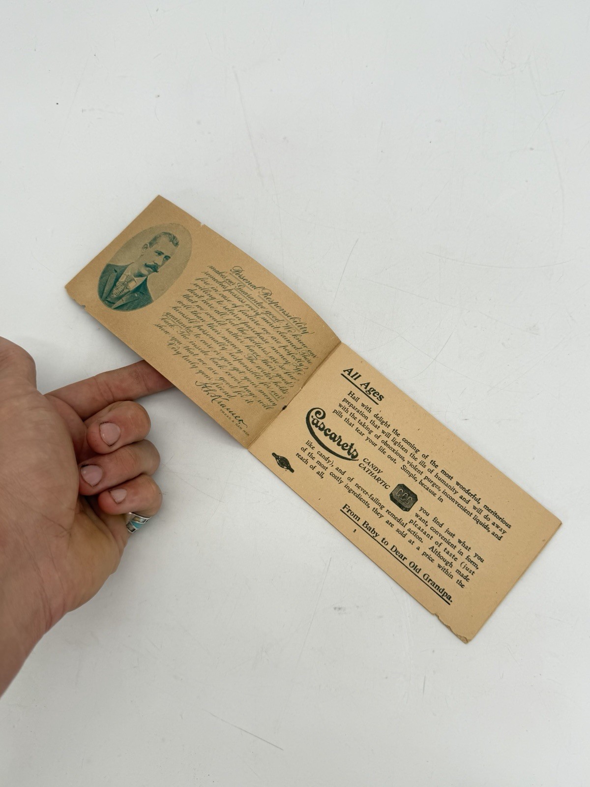 Antique Sterling Remedy Cascarets Candy Cathartic Laxative Info Booklet RARE