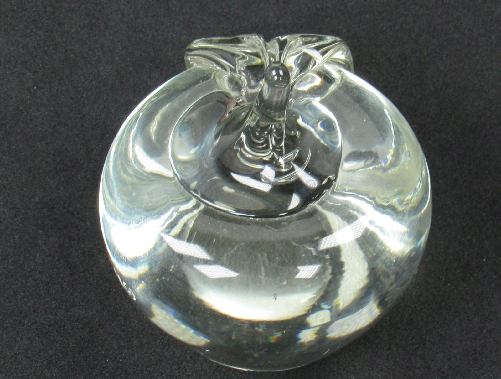 Isomil Glass Apple Shaped Paperweight Drug Rep Pharmaceutical Promo Advertising