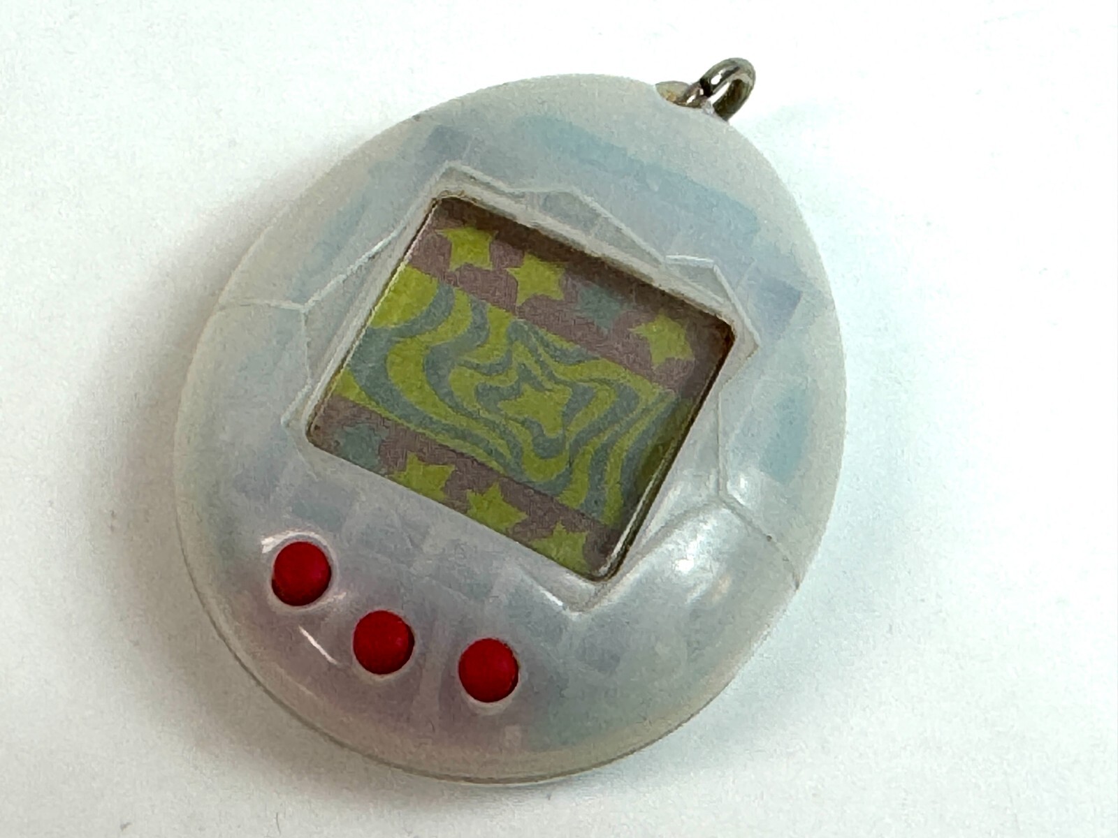 BOXED TAMAGOTCH JAPAN CLEAR WHITE TEST WORKING OK