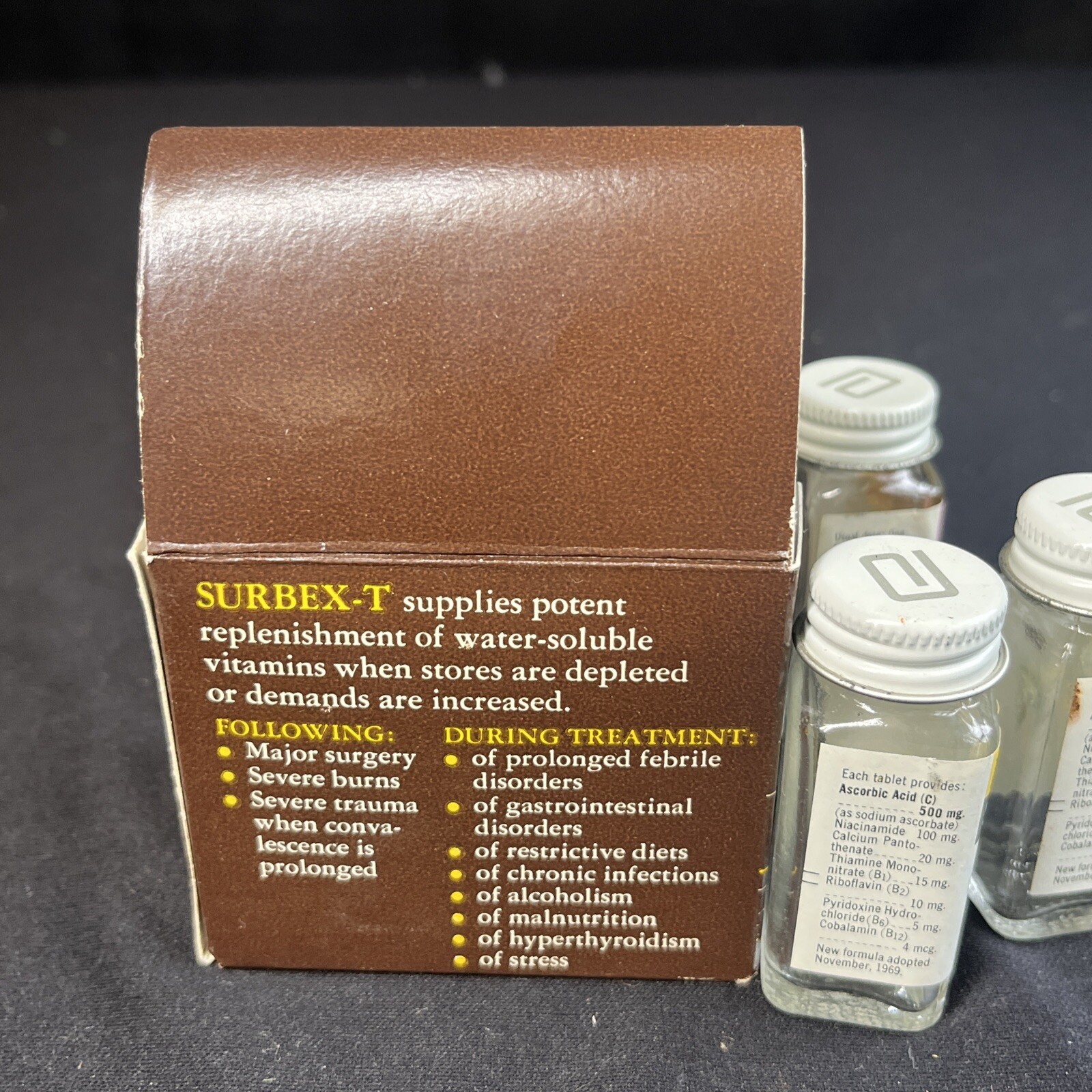 (9) Vintage Abbott Laboratories SURBEX-T Pharmacy Displays Medical