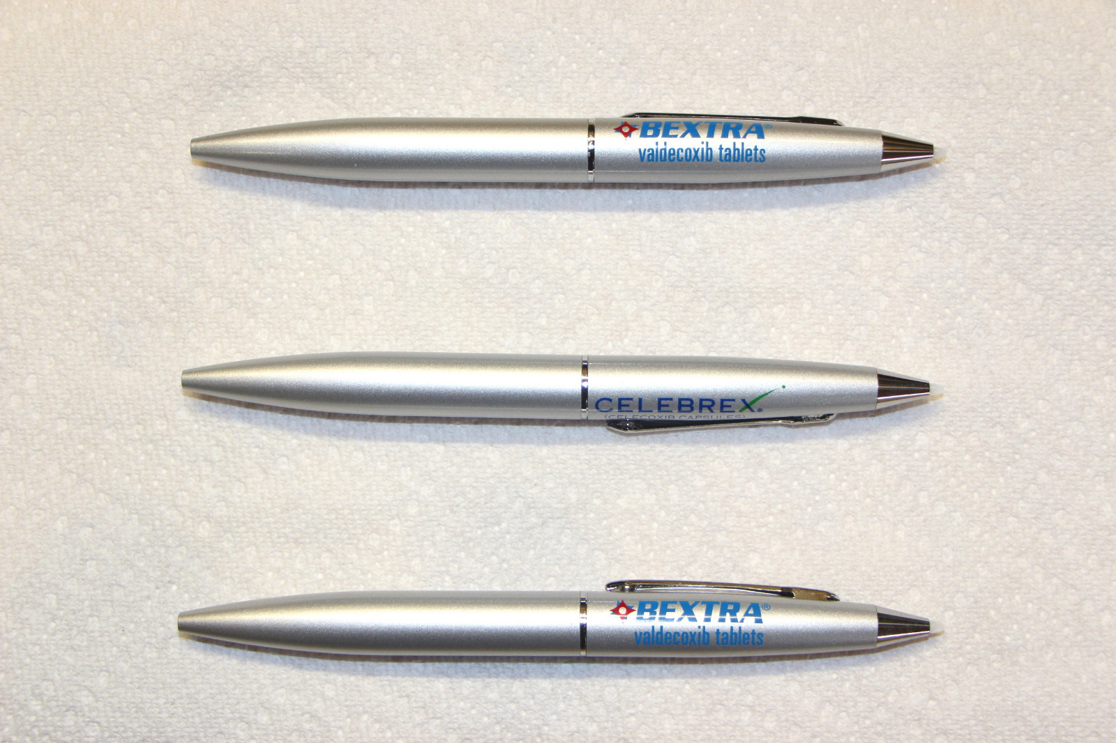 Drug Rep ( Bextra – Celebrex ) The Stylus Tip Is Back 3 Double Duty Pens MINT