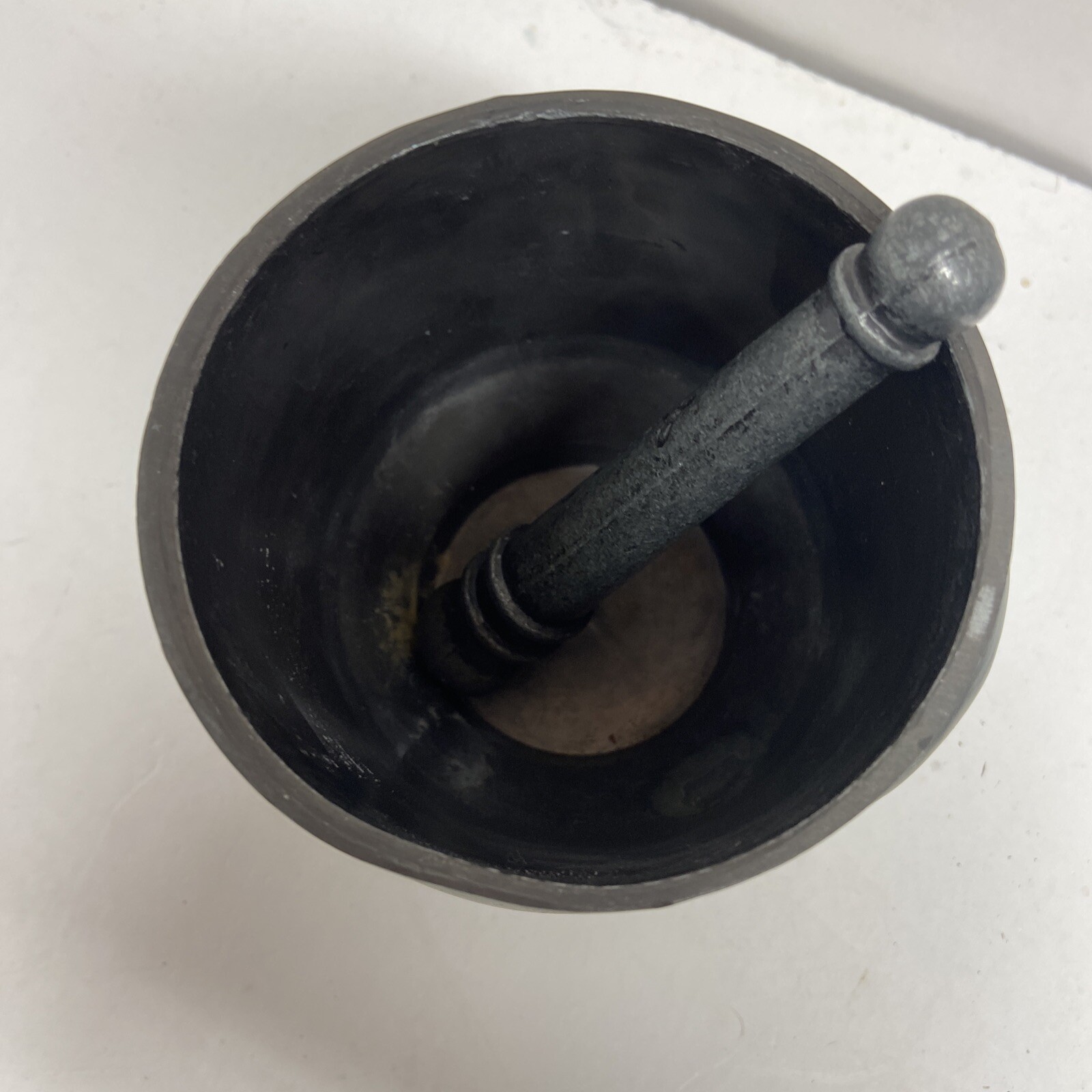 Vintage Pewter Mortar & Pestle Display Only By Schering Corp.