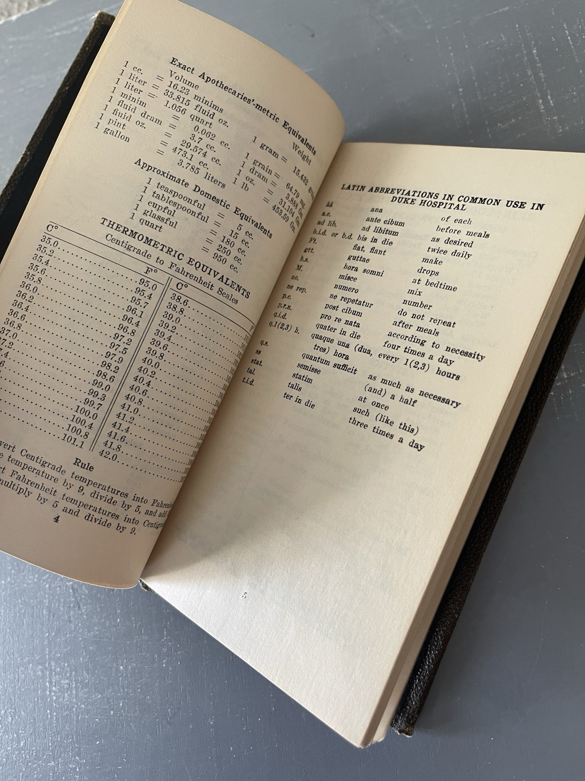 1938 Duke Hospital Formulary Medical Reference Book Pharmacy Drug Guide ephemera