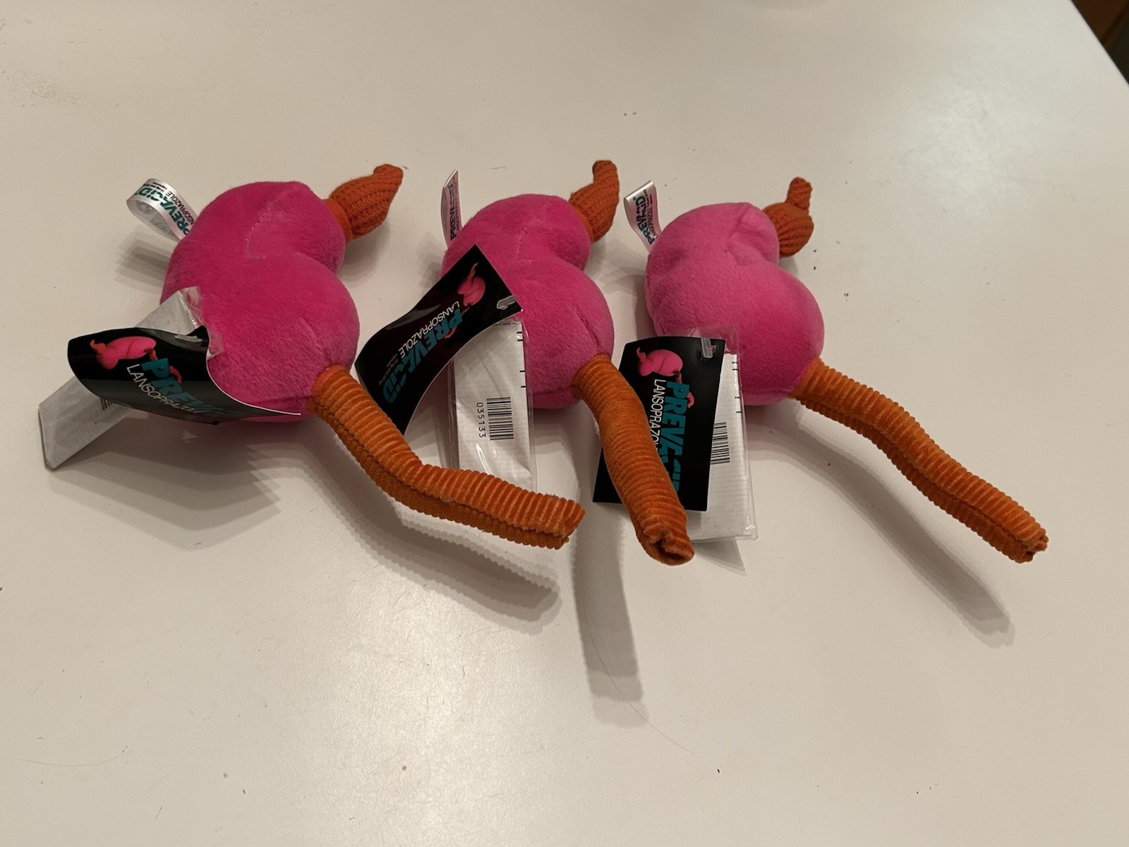 Lot of 3 – Prevacid Stomach 6” Plush Pharmaceutical Plush Original With Tags