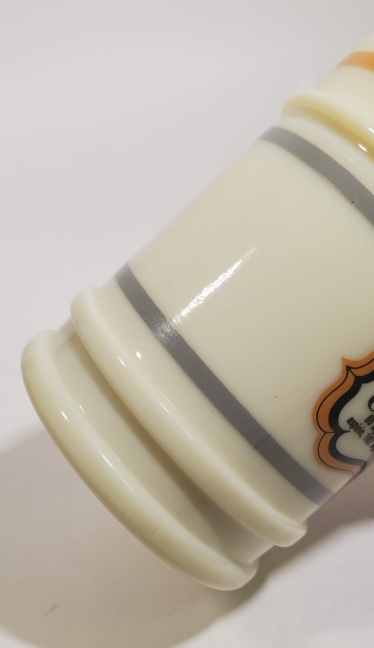 Pharmaceutical Darvon Compound -65 Pharmacy Jar Custard Glass Jar