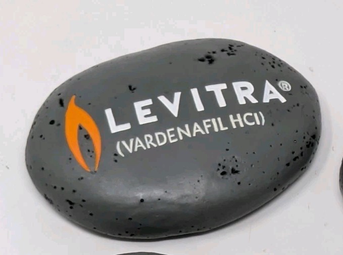 Levitra Rock Paperweight Pharmaceutical Drug Rep Collectible