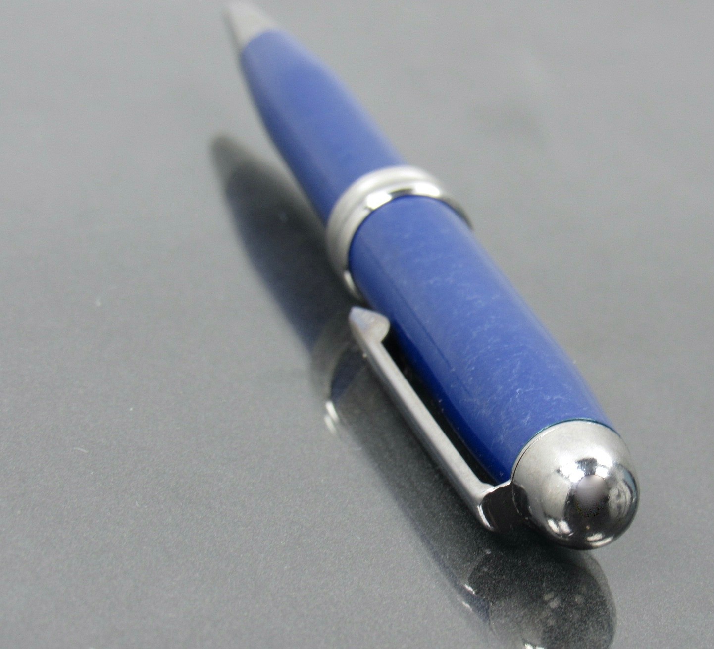 Zoloft Silver & Blue Marbled Metal PEN Drug Rep Pharmaceutical Promo Advertising