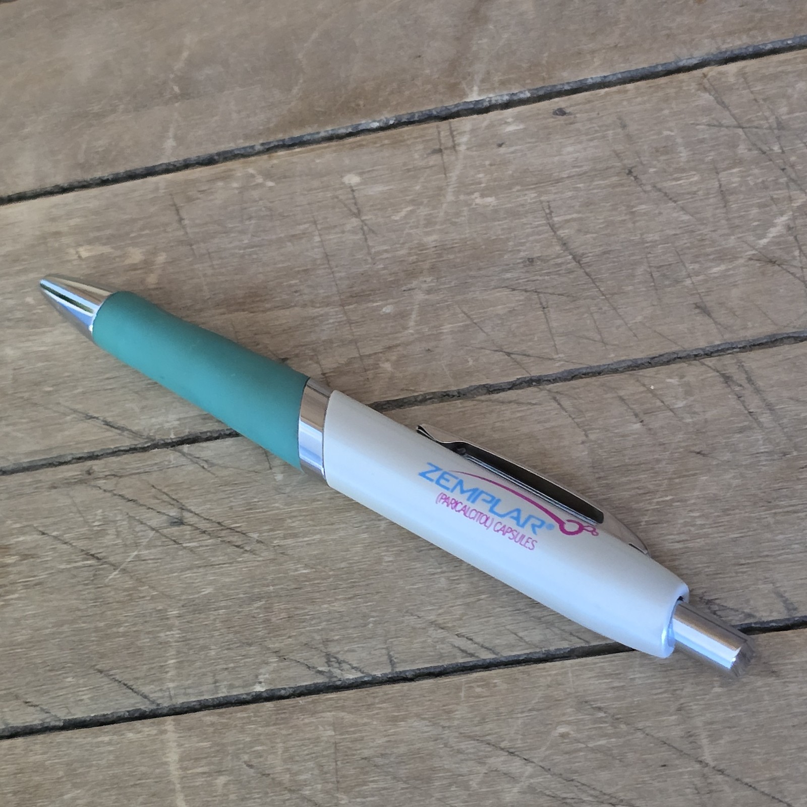 Zemplar Retractable Ink Pen Drug Rep Medical Advertisement Green With Logo