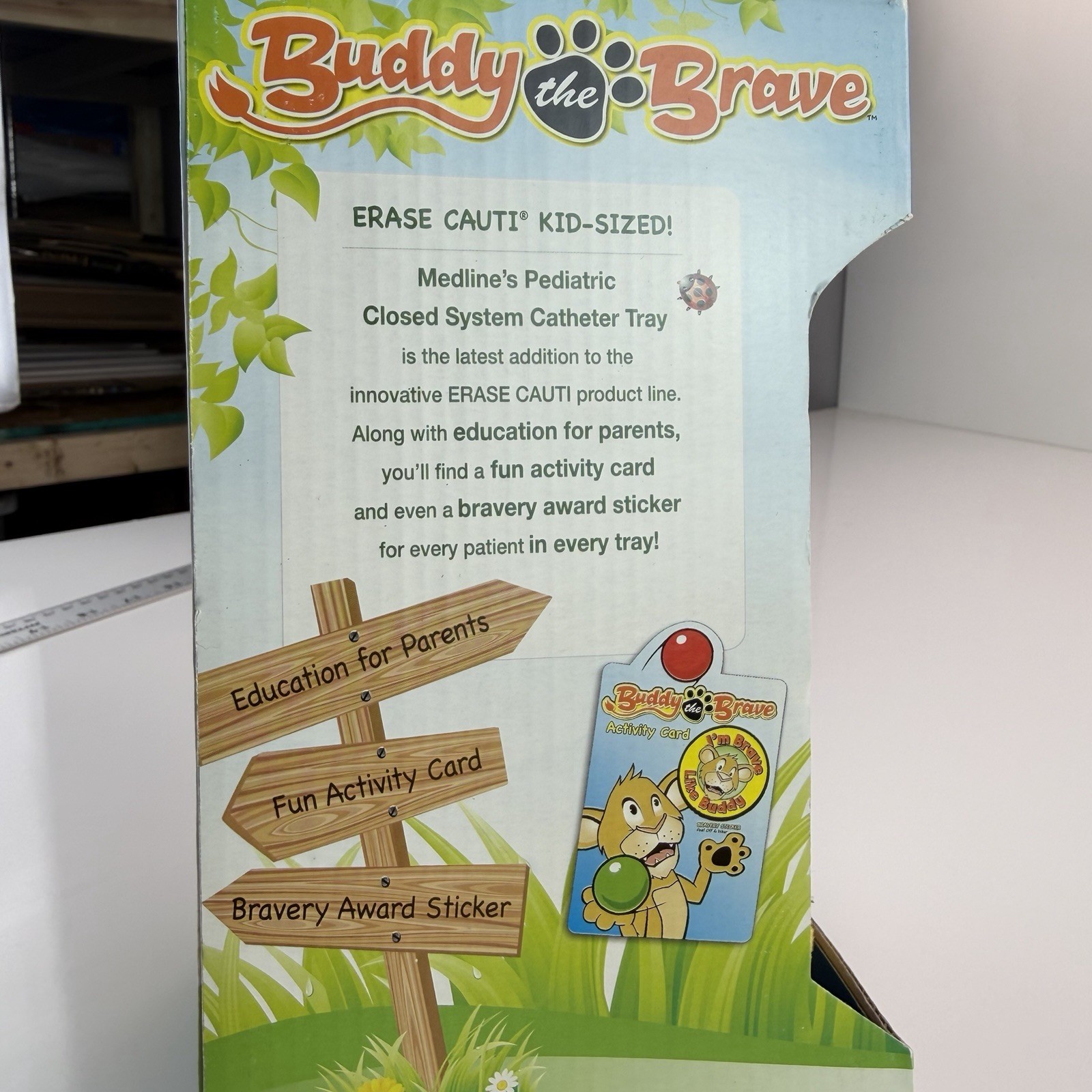 NIB 2011 Medline Buddy the Brave Plush Lion Cub Medical Promo ERASE CAUTI Mascot