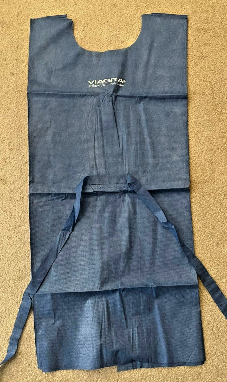 Lot of 10 VIAGRA Disposable Patient Gowns Scrub Tie Brand New Drug Rep Promo