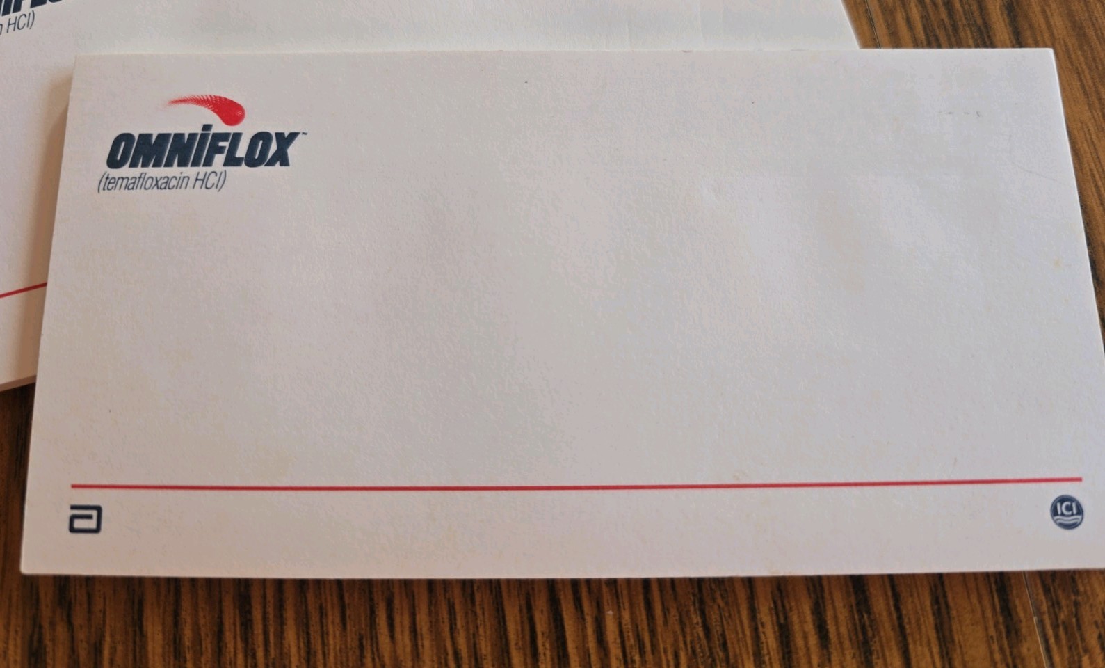Omniflox Sticky Postit Notes x4 Pharmaceutical Drug Rep Promo Medical