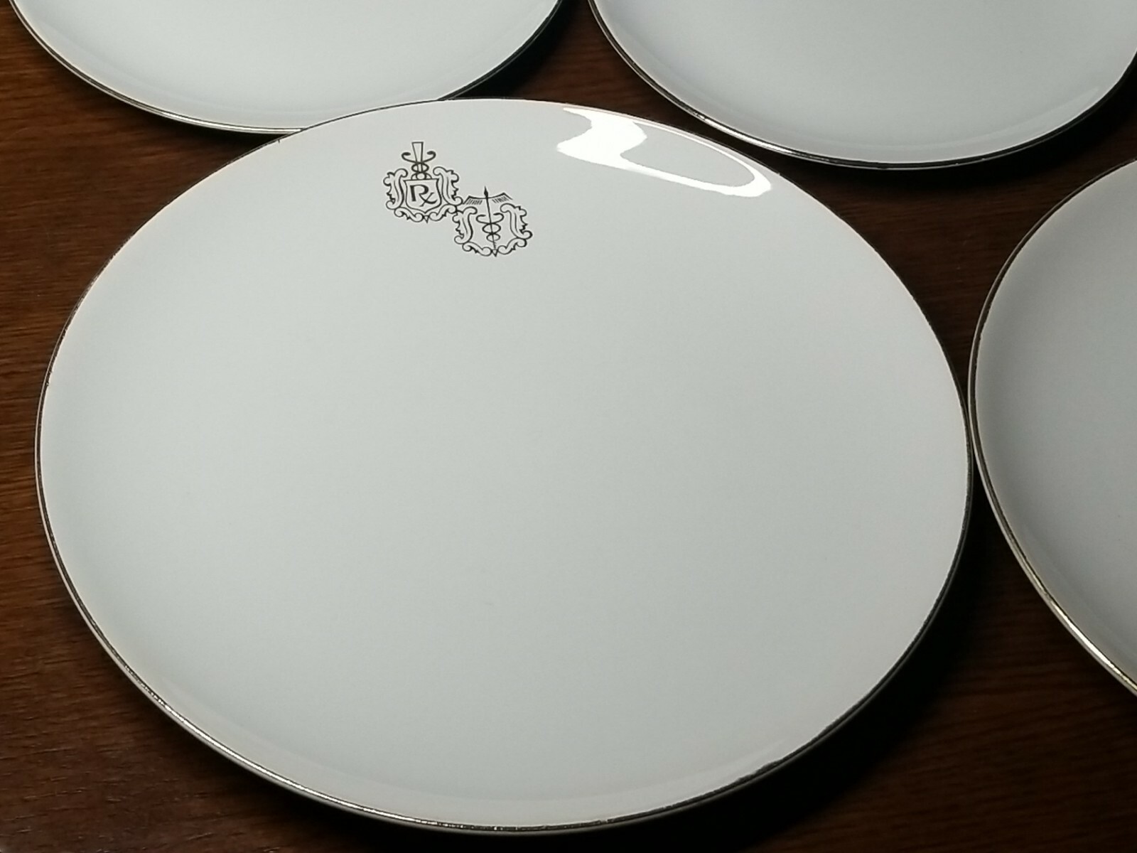 5 Crestware Owens Illinois Pharmacist RX Dr Caduceus Medical Plates