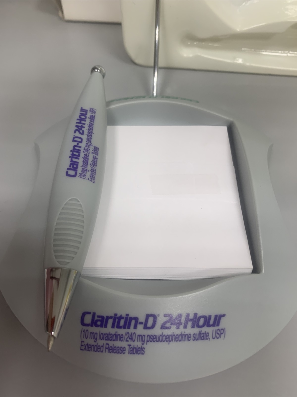 Claritin Clock Pen Pharmaceutical Drug Rep Collectible Read Description