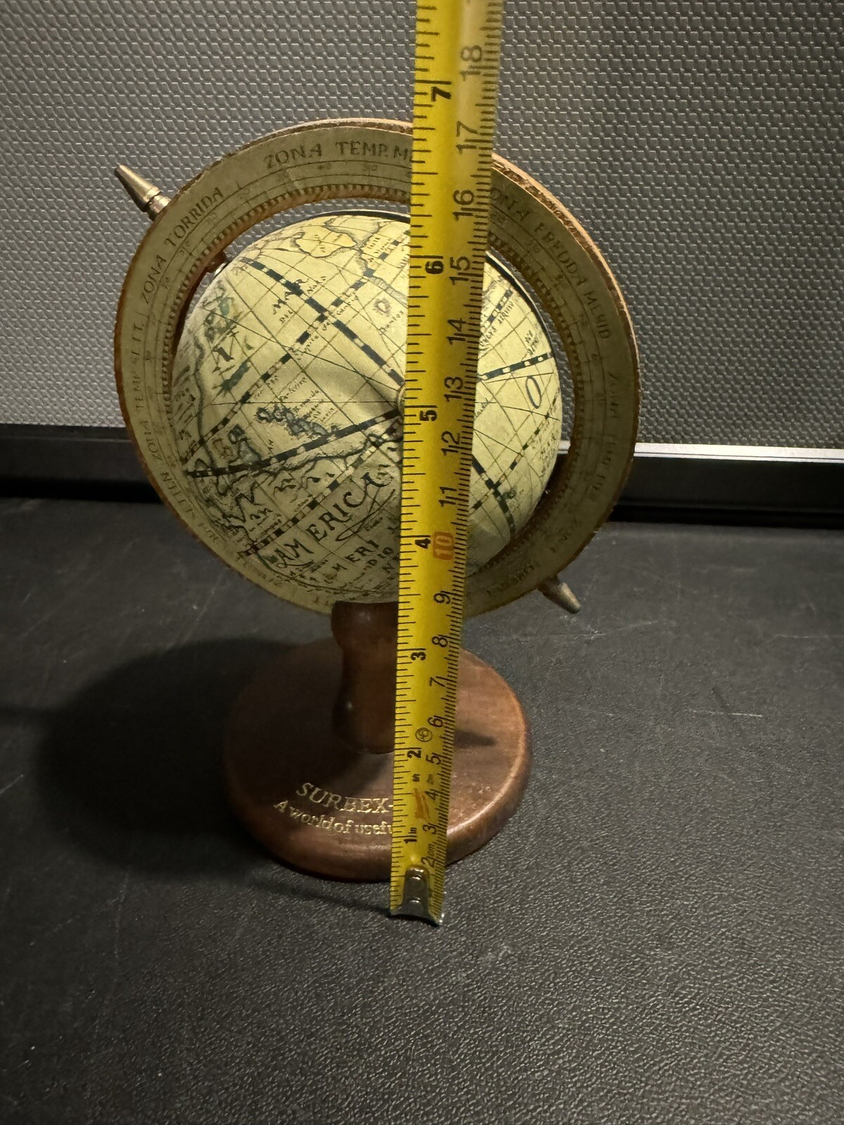 Vintage Surbex-T World Desk Globe Pharmaceutical Medical Drug Advertisement 7”