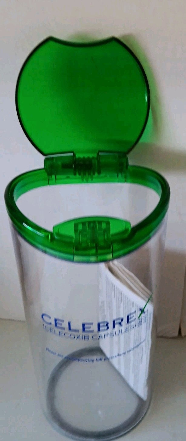 Celebrex Promotional Canister Pen Holder 2000s Medication Desk Organizer Rare