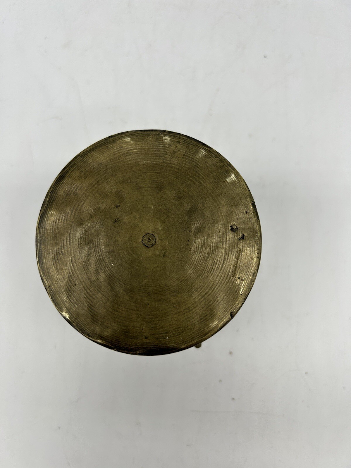 Brass Mortar & Pestle, 4 Faces, Made in Spain, 3 3/8″ Height, Heavy