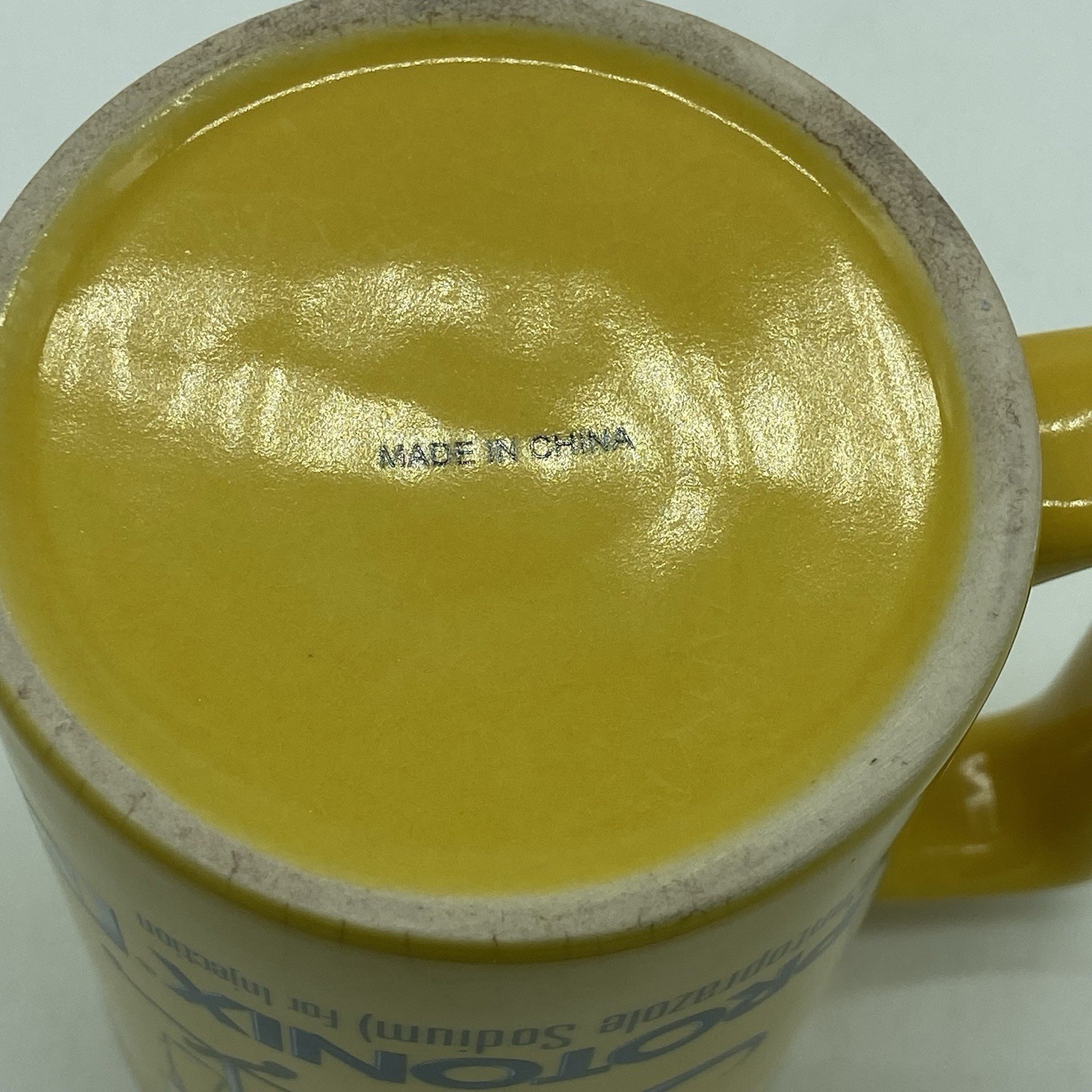 Protonix Pharmaceutical Promotional IV Medication Ceramic Yellow Coffee Mug