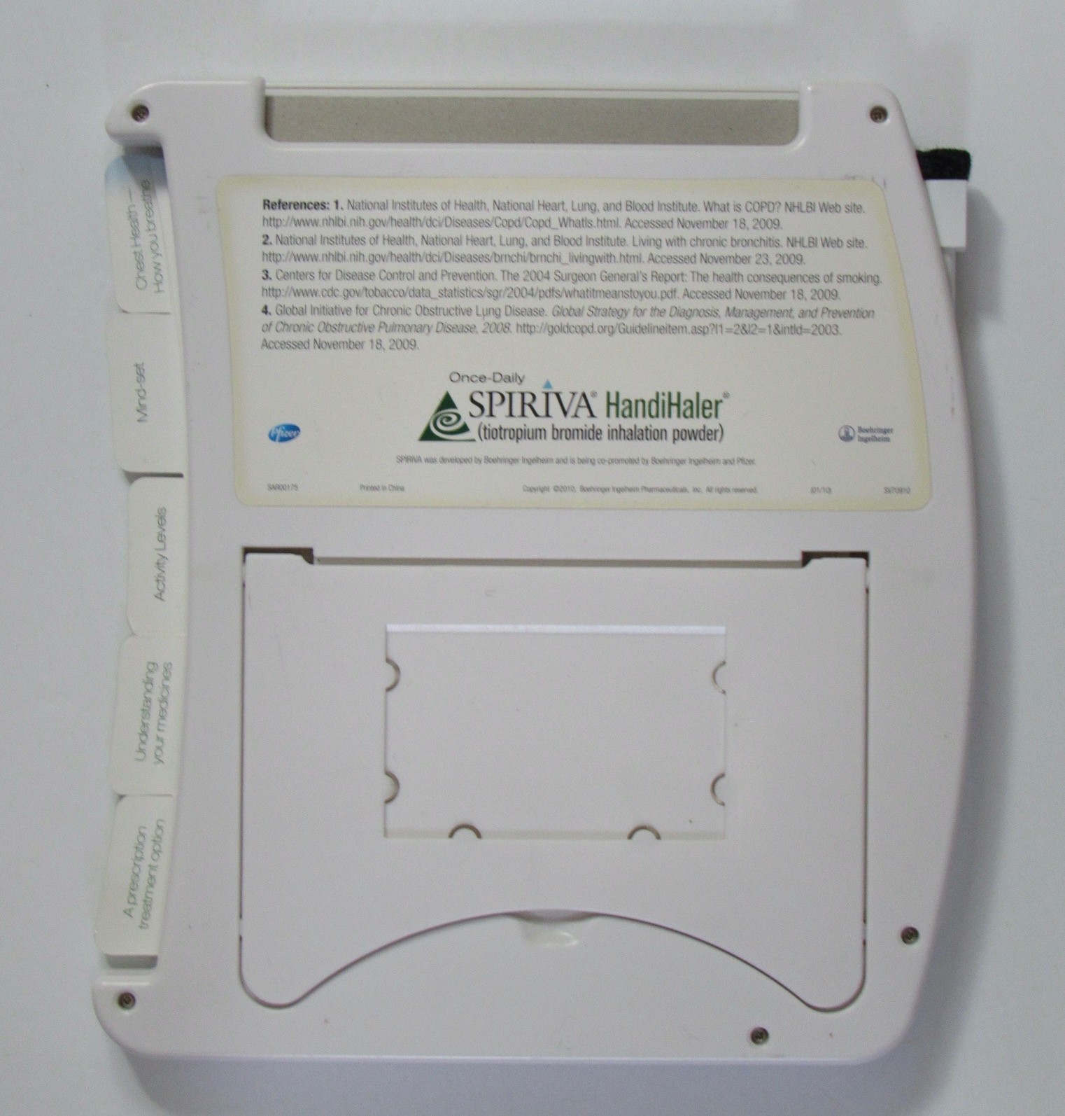 Spiriva COPD Medical Office Display Teaching Aid Drug Rep Pharmaceutical Promo