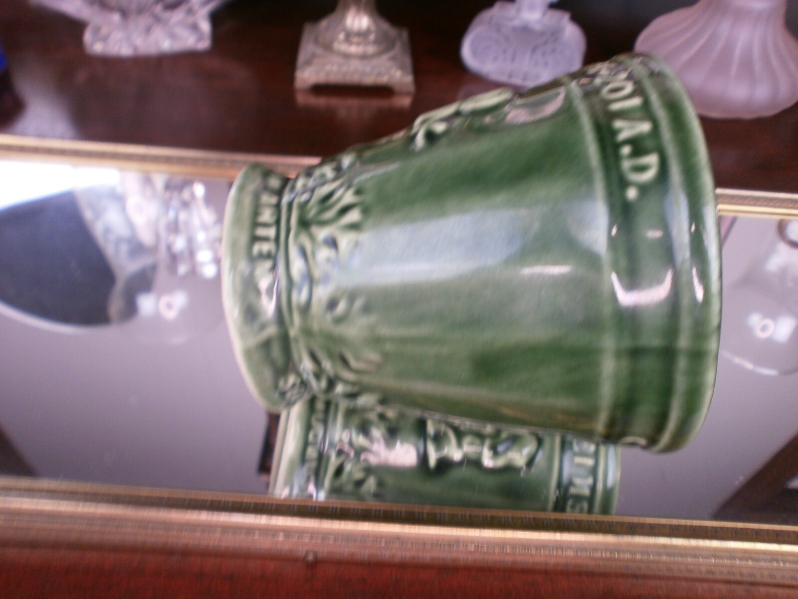 Schering Rx Galen 131-201 AD Coffee Tea Mug Cup Green Mortar Pestle Ceramic
