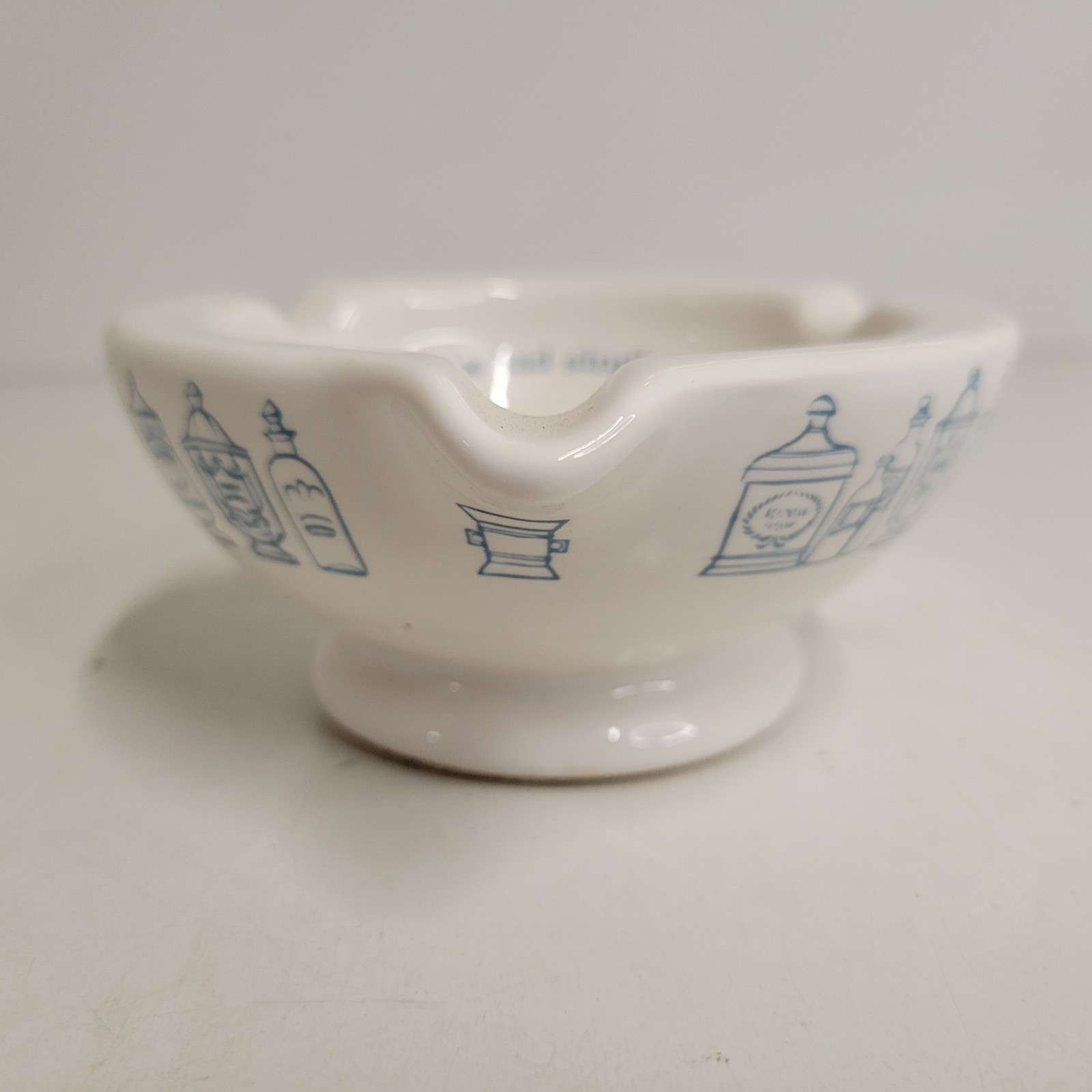 VTG Merck Sharp & Dohme Porcelain Pharmacy Mortar & Pestle Ashtray MSD C. Lamb