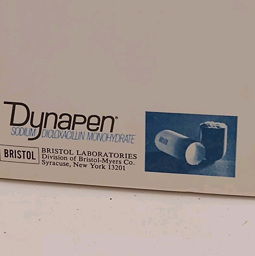 Lot Of 2 Bristol DYNAPEN Drug Rep Paper Note Pads 4 x 6 Inches