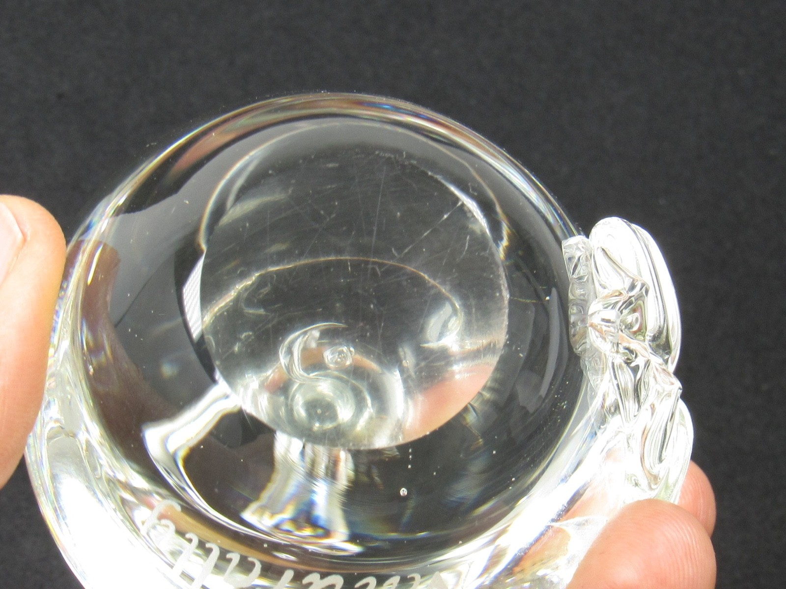 Isomil Glass Apple Shaped Paperweight Drug Rep Pharmaceutical Promo Advertising