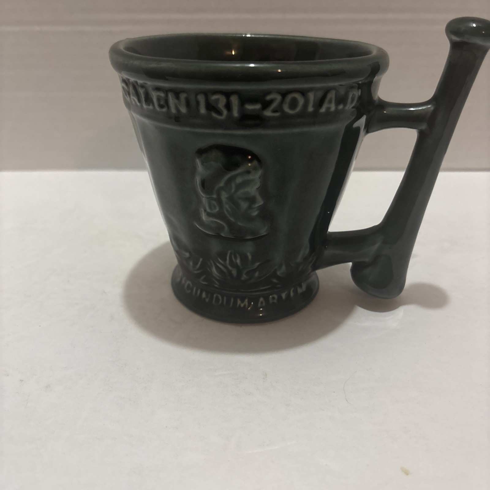Vintage Schering Medicine Drug Store Ceramic Mug Pharmacy Rx Ad Display