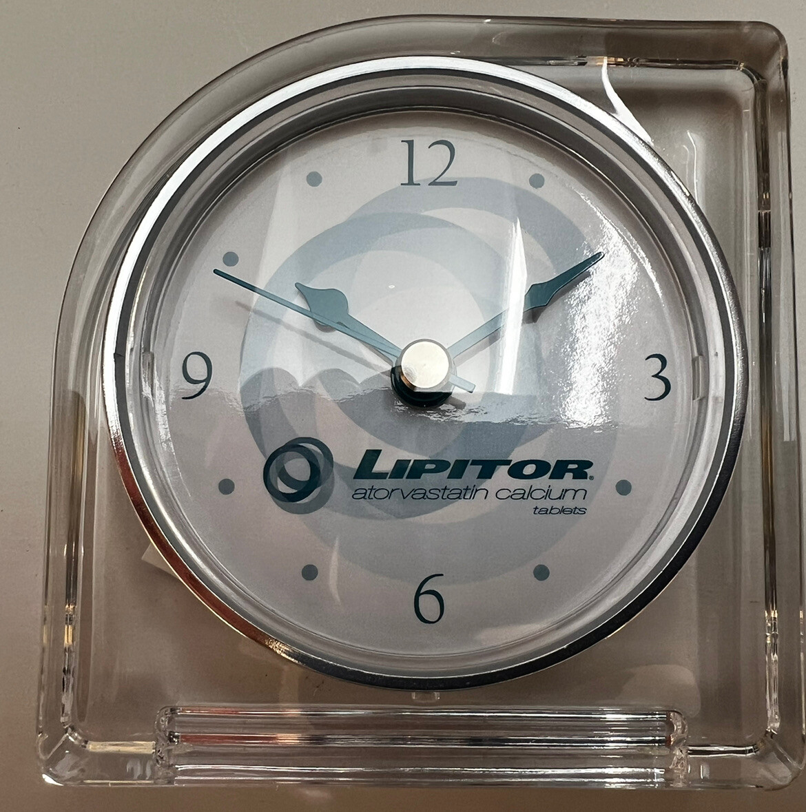 Vintage – NEW – Lipitor Acrylic Desk Clock