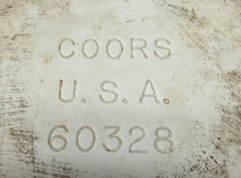 Vintage Coors USA Heavy White Porcelain Lab Mortar Apothecary 60328 Older 👀 👀