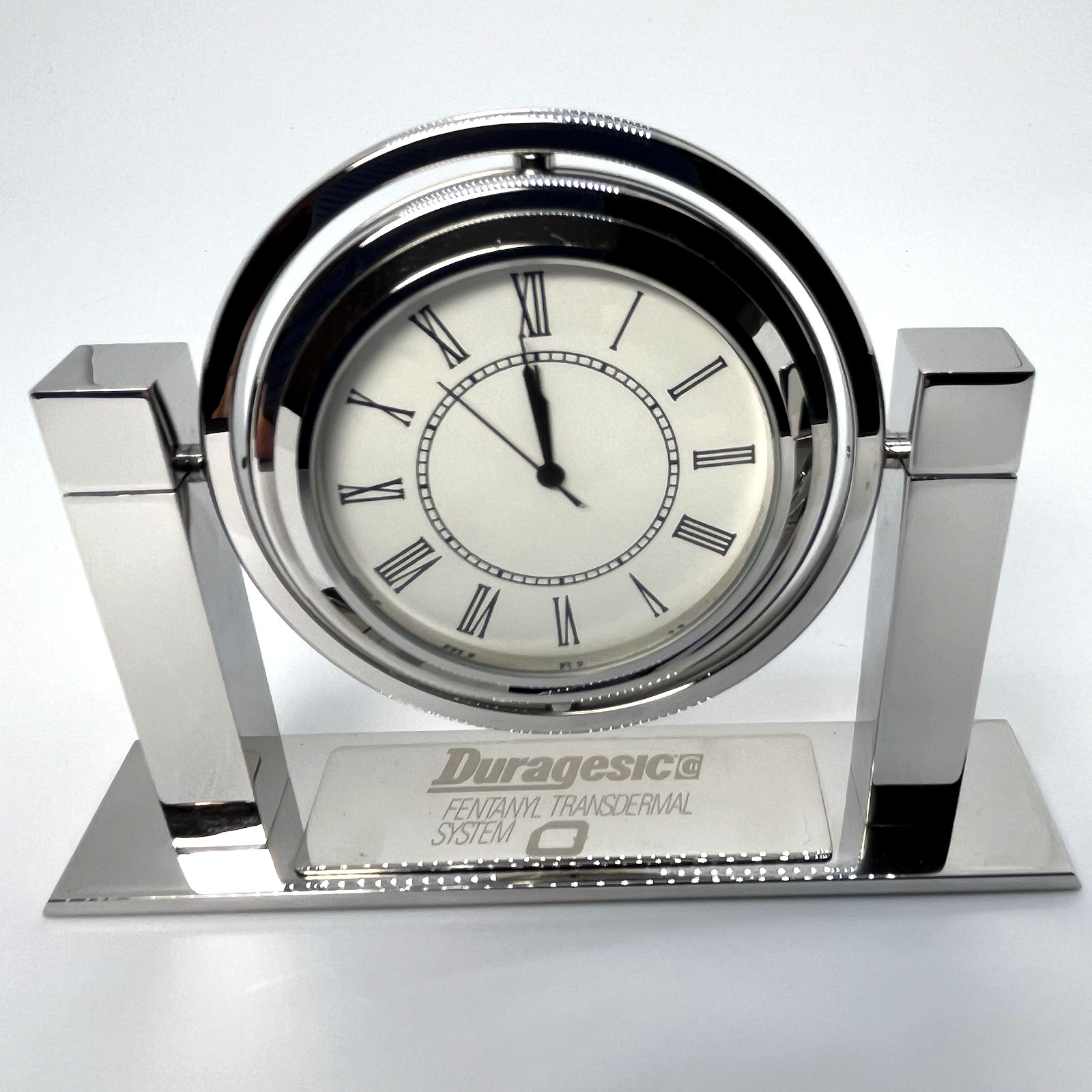 Duragesic Fentanyl Executive Desk Clock – Pharmaceutical Drug Rep Promo – Rare