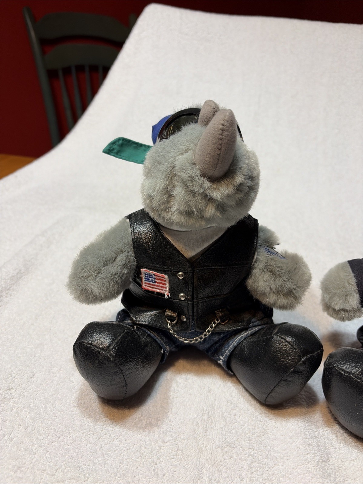 Rhinocort Aqua Biker Plush Toy Rhino Drug Rep Pharmaceutical Promo Advertising