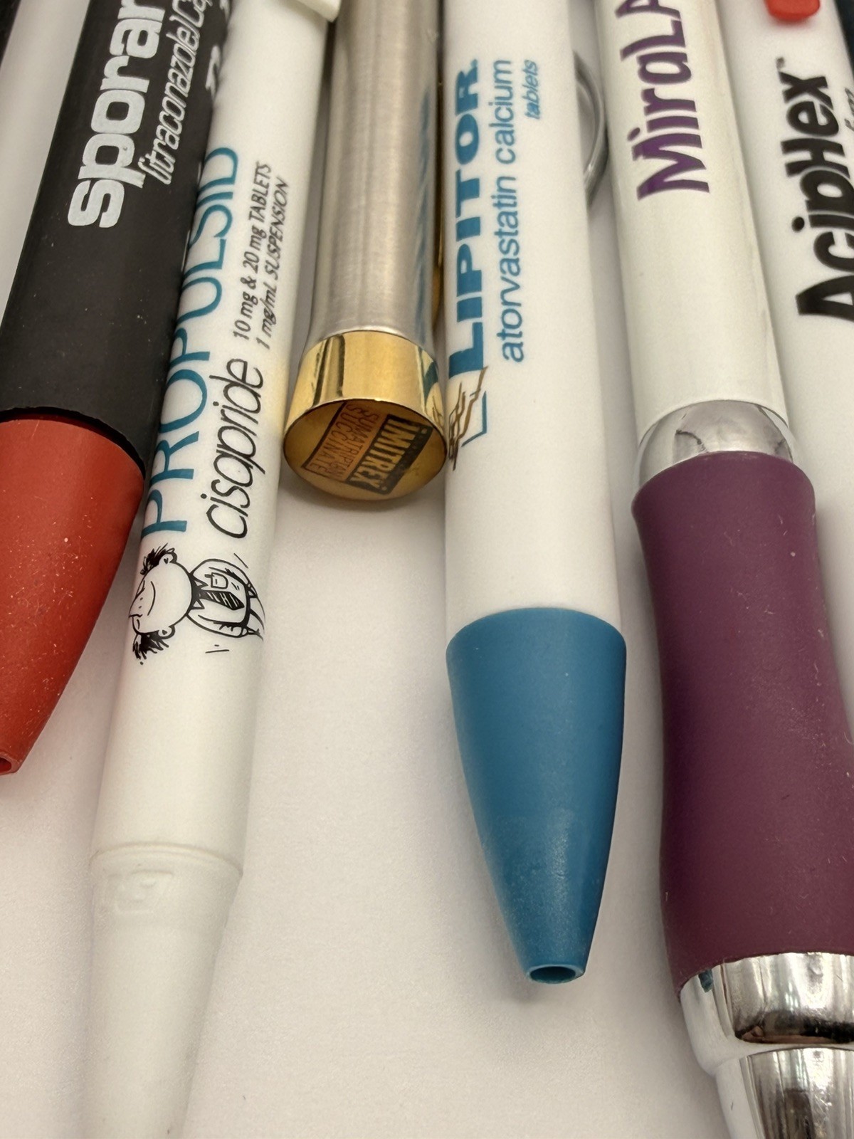 Pharmaceutical Drug Rep Pens Lot Of 10 big pharma *needs ink refills* read*