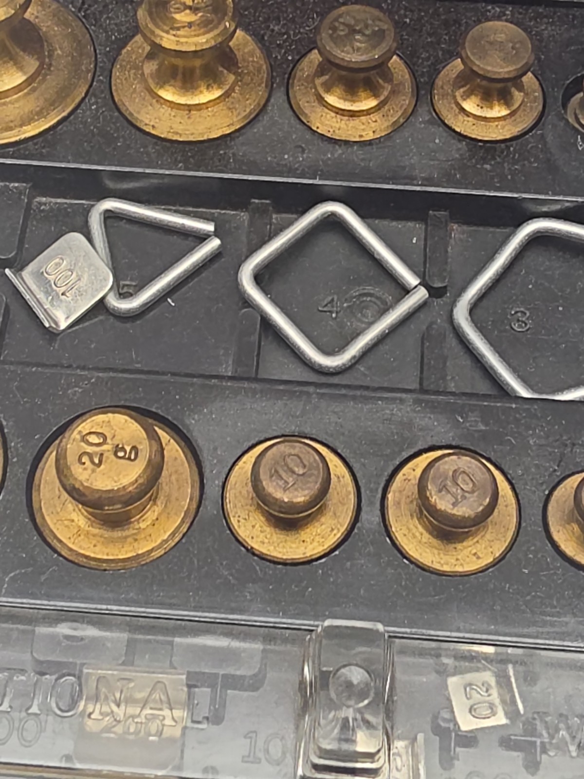 Vintage Bristol Myers Set of Pharmacutical Brass Weights in Original Box