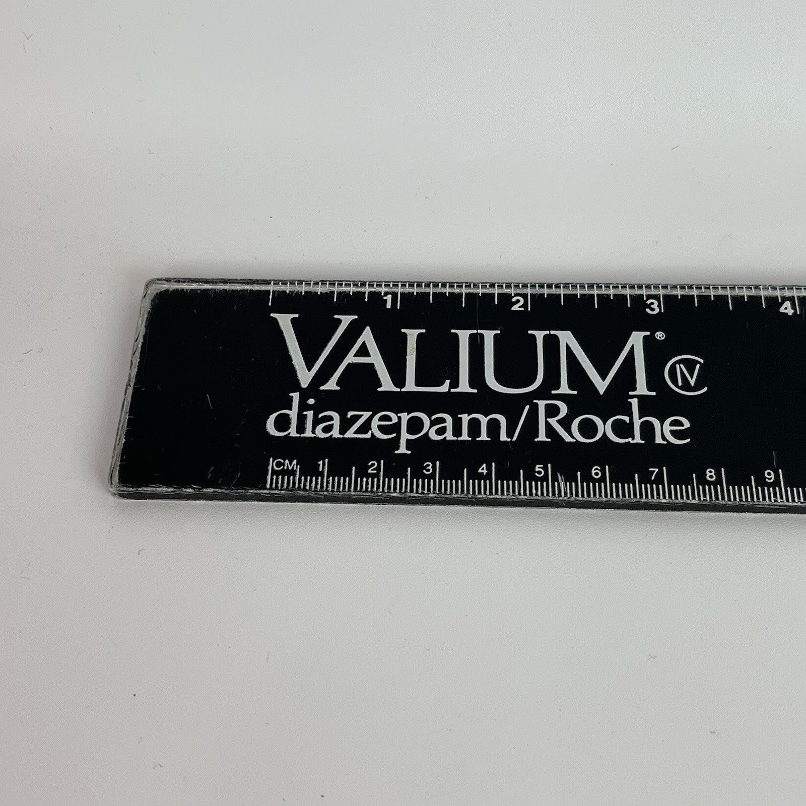 Vintage Roche Valium Black Plastic Ruler Pharmaceutical Ink Pens Lexapro Drug