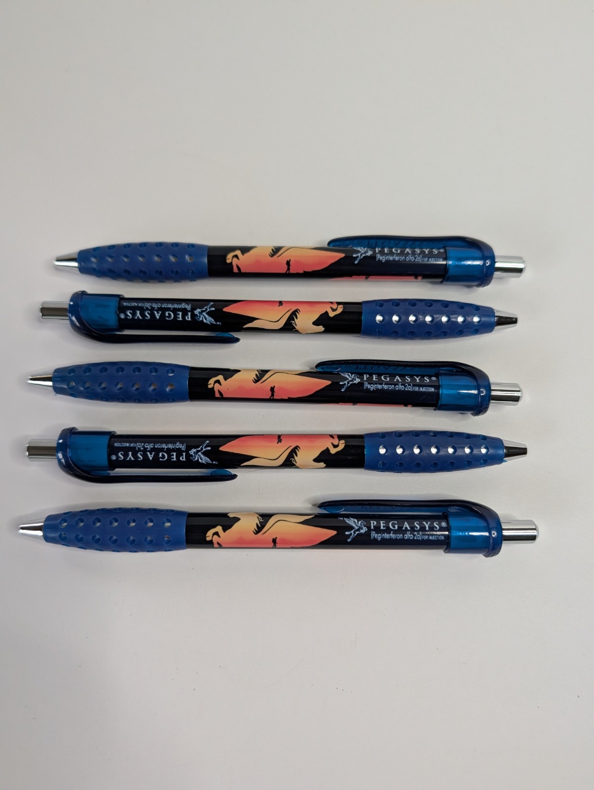 Pegasys PENS Drug Rep Pharmaceutical Promo Logo And Brand Lot x5 Ink Works