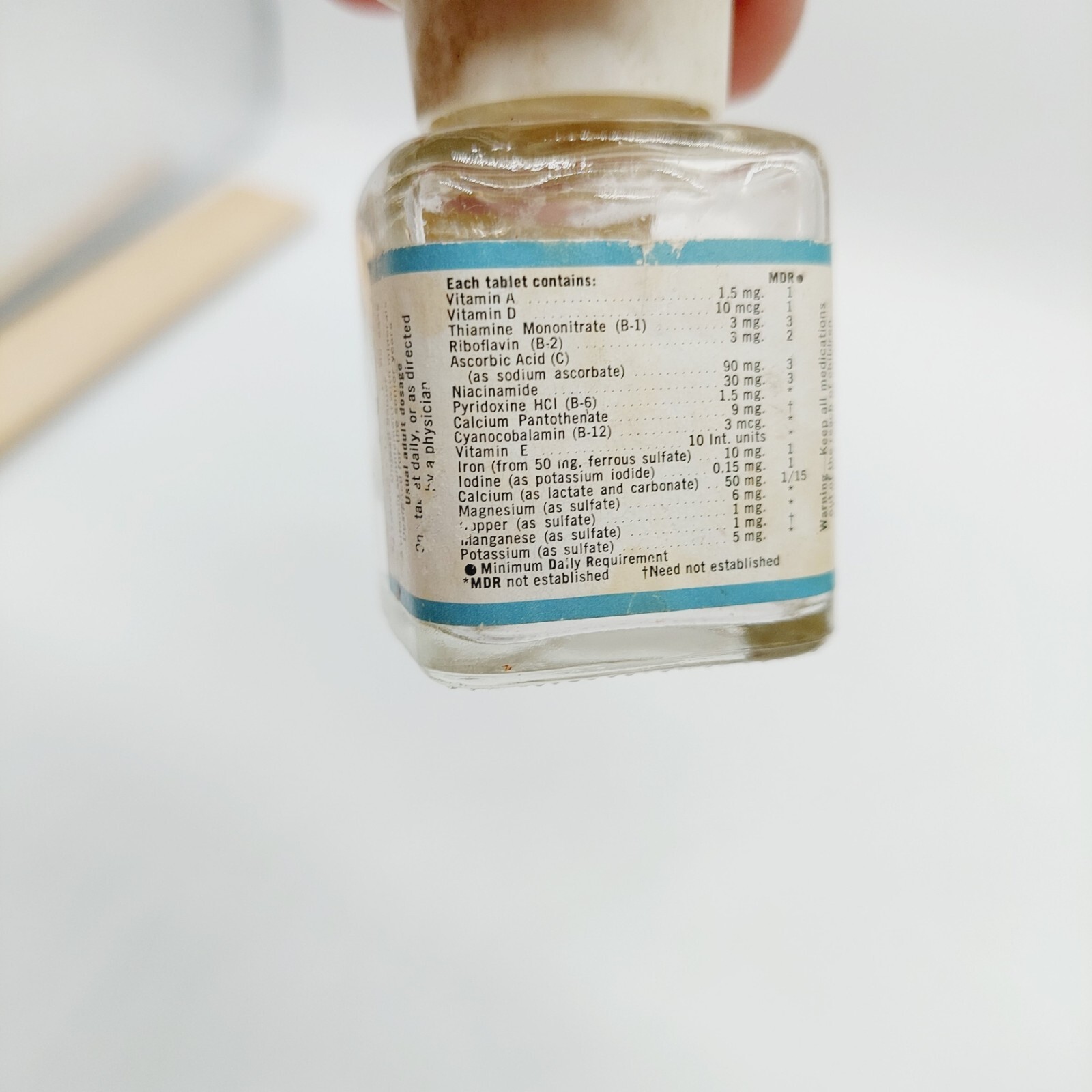 Vintage Upjohn Unicap Multivitamins Empty Bottles Collectible Jars Drug Lot Of 2
