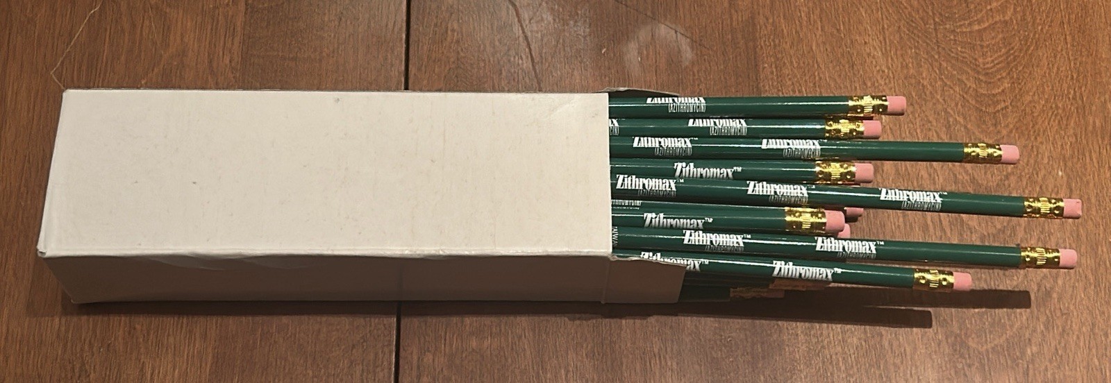 Lot 47✏️ Zithro PENCILS Drug Rep Pharmaceutical Promo Advertising Box RARE🔥NEW