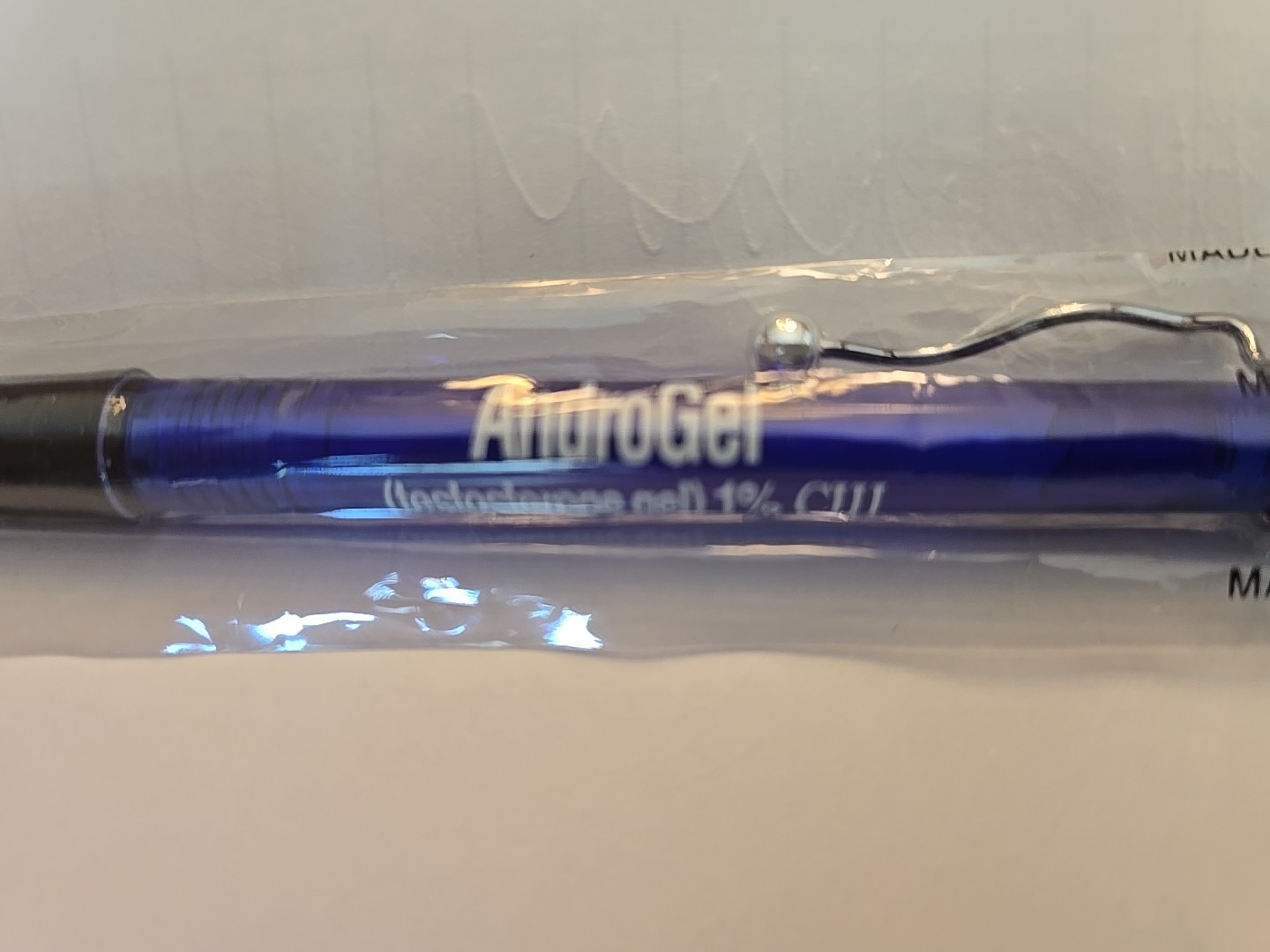 AndroGel Plastic Pen Pharmaceutical Drug Rep Promo Vintage Medical WRITES