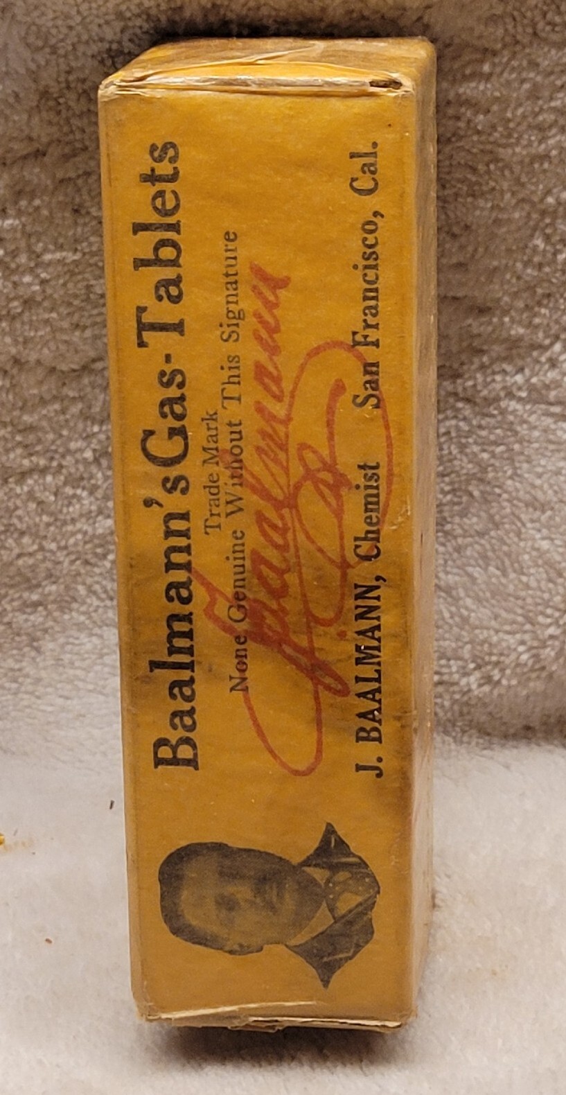 VINTAGE BAALMANN’S GAS TABLETS UNOPENED NICE GRAPHICS ON BOX