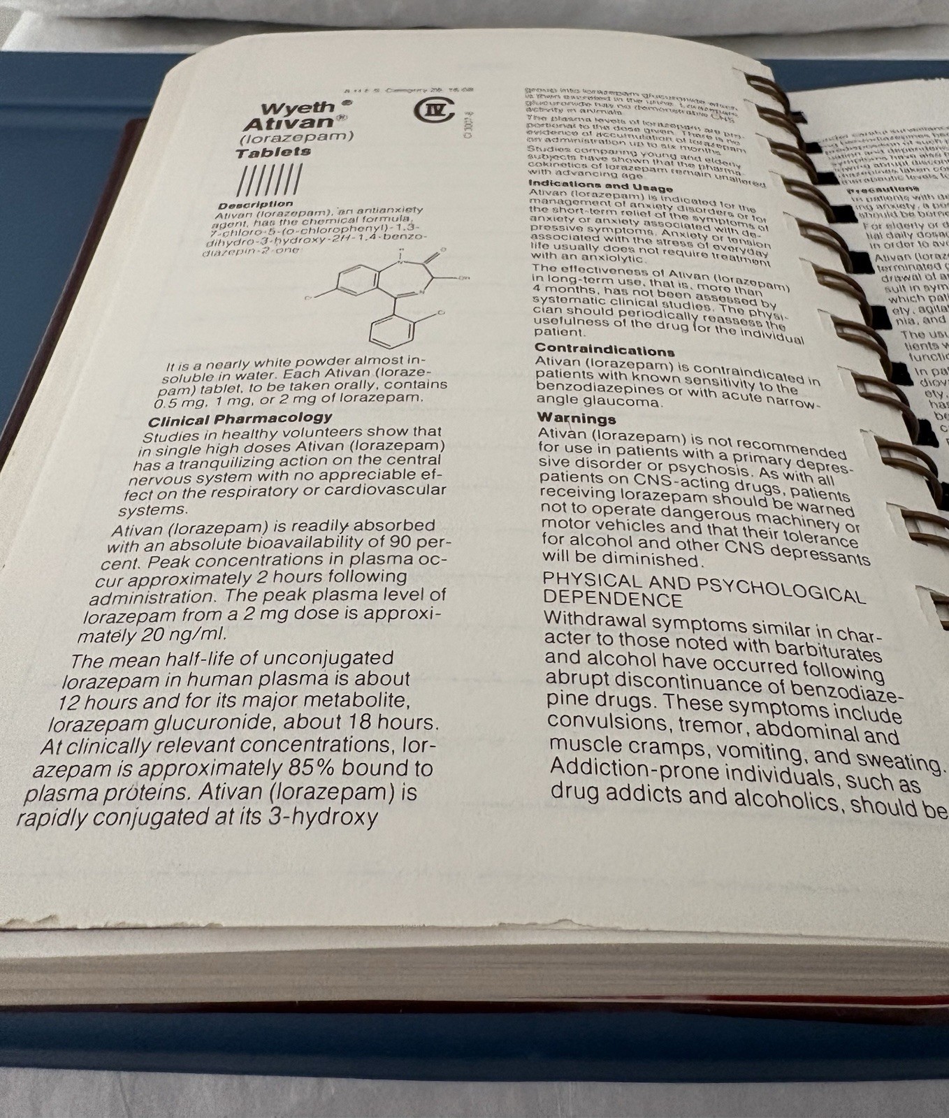 VTG 1985 ATIVAN SPIRAL DOCTOR’S DIARY, NOTEBOOK, PHARMA DRUG REP LOGO NEW NOS