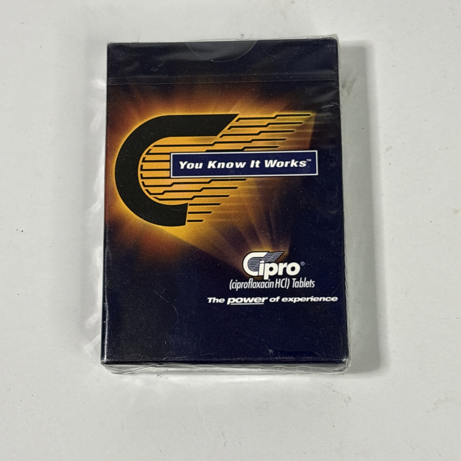 CIPRO PHARMACEUTICAL PLAYING CARDS DECK NEW SEALED 2001