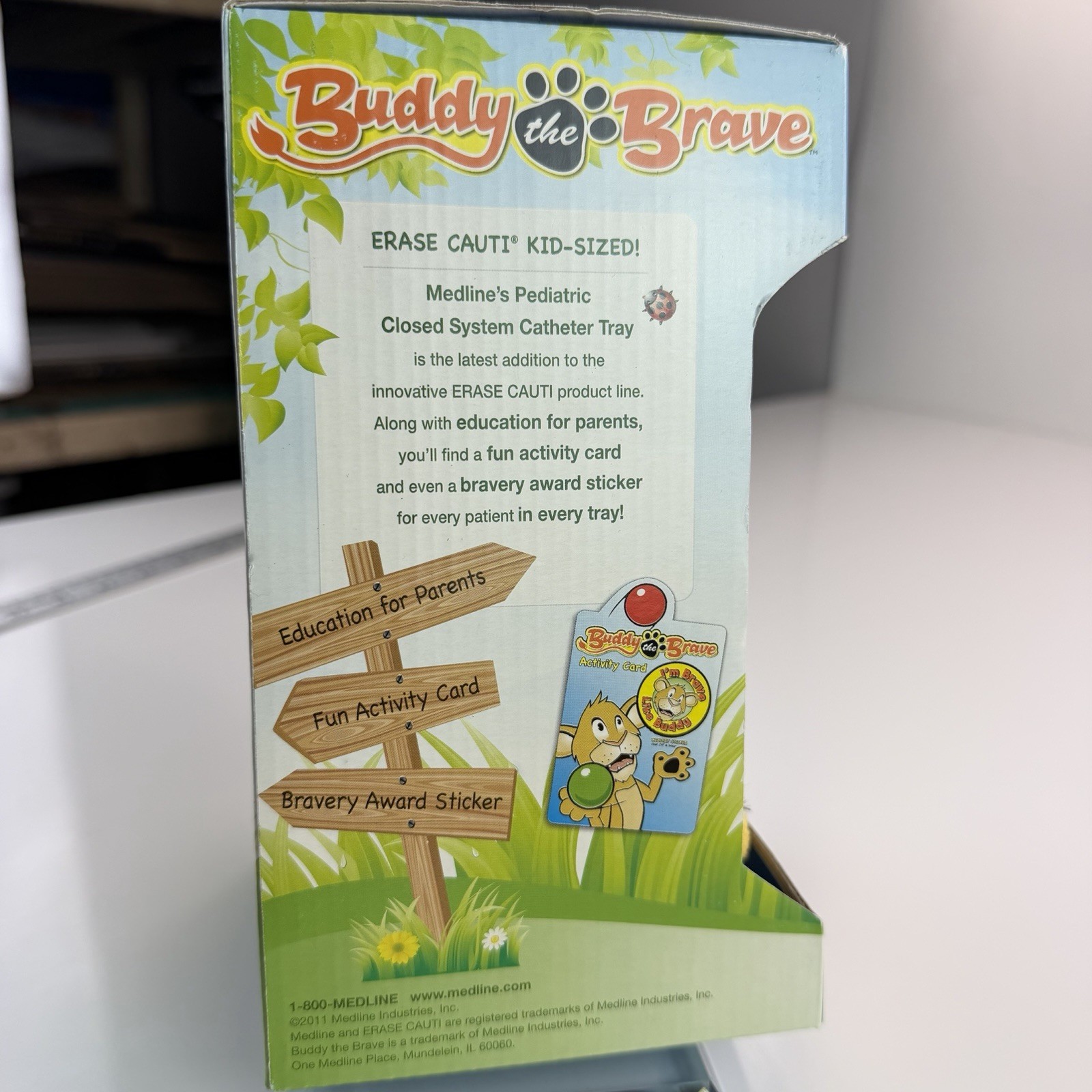 NIB 2011 Medline Buddy the Brave Plush Lion Cub Medical Promo ERASE CAUTI Mascot