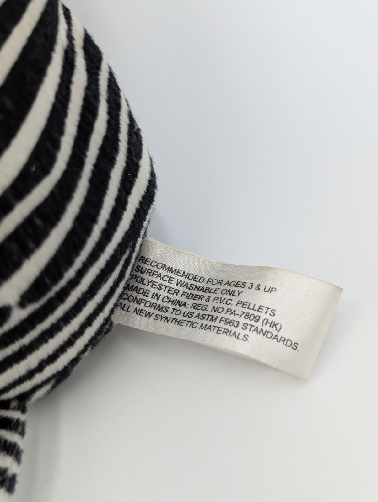 VTG Zebra Plush Advertising Drug Rep Pharma Stuffed Animal Zithro Pfizer 1999