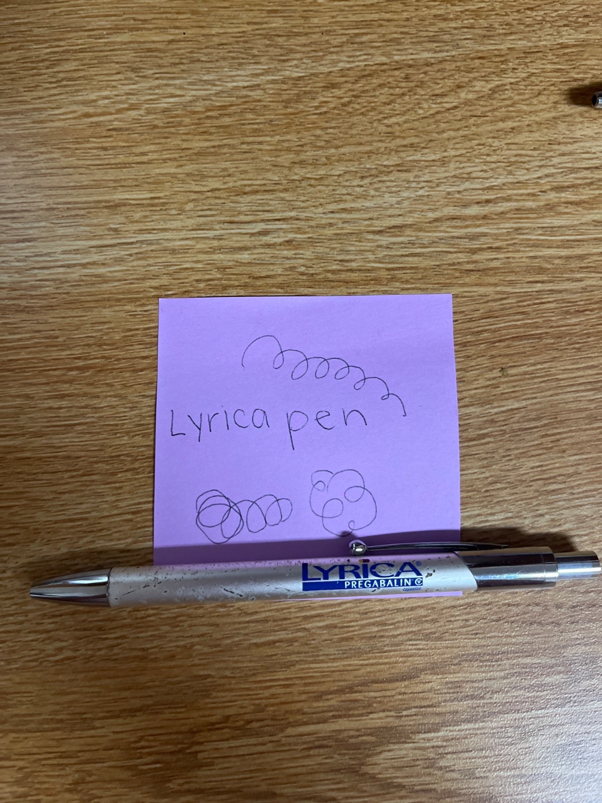 Drug Rep Lyrica Pfizer Collectible Heavy Silver Colored Metal Pen RARE