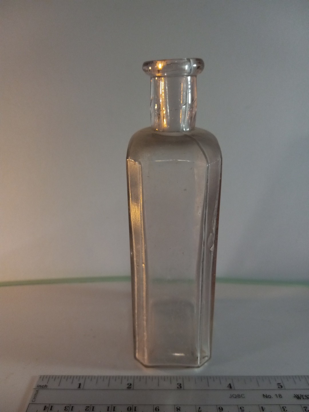 Vintage Pharmacy Dental Science Apothecary Medicine Glass Bottle Pink Glass