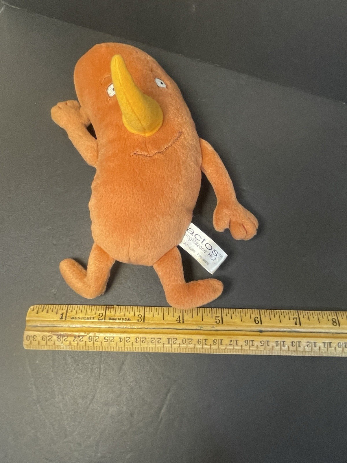 Kidney Actos Pioglitazone Plush Beanie Medical Advertising Promo Diabetes 7 inch