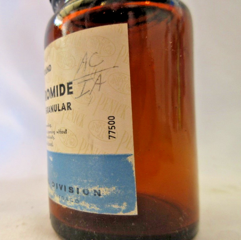 Vintage Sodium Bromide Apothecary Bottle Winthrop Chemical Pharmacy