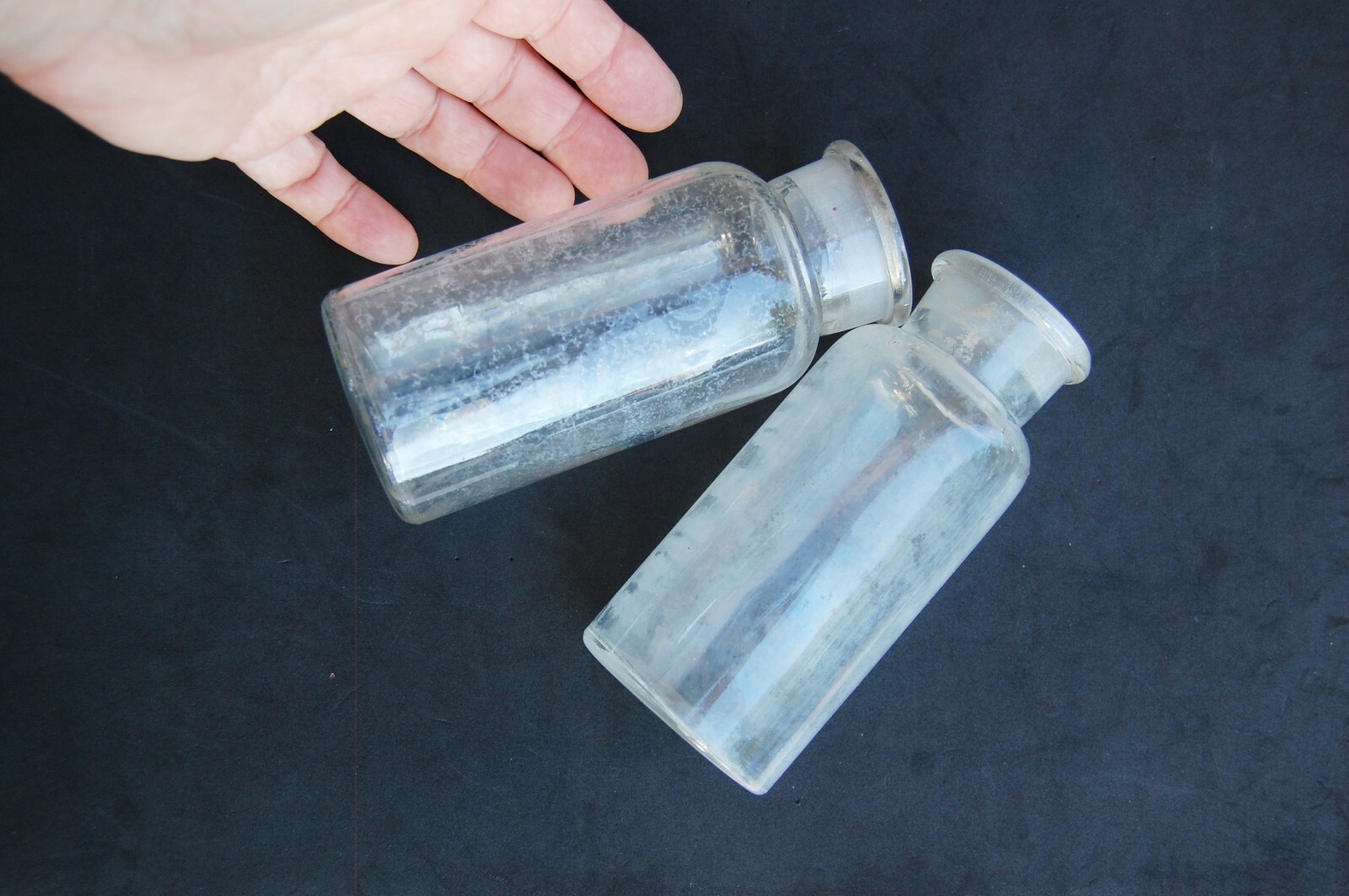Antique Glass Bottle Lab Pharmacy Chemical Acid Drug WTC & Millville MBW Lot 2