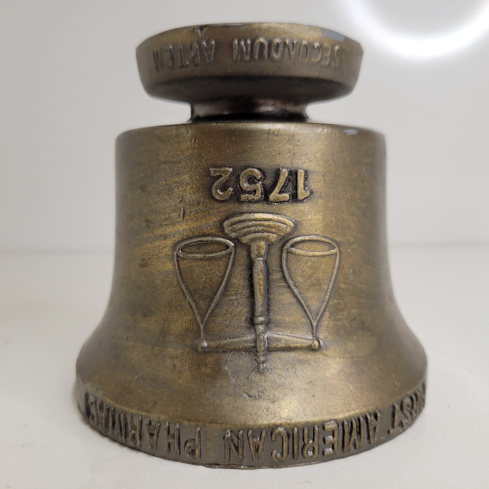 VTG Brass Bronze Schering Mortar & Coricidin Pestle 1752 First American Pharmacy