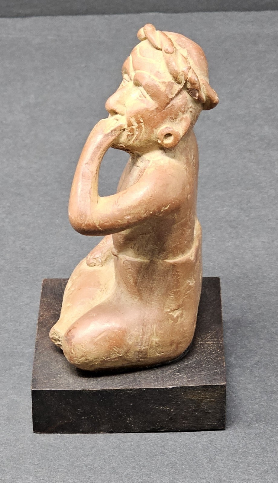 Vtg Portrait Of Anxiety/Depression Etrafon Promo Clay Figurine Mexico ca 800 AD
